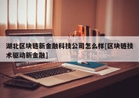 湖北区块链新金融科技公司怎么样[区块链技术驱动新金融]